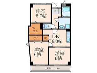 フォンテーヌ徳力の物件間取画像